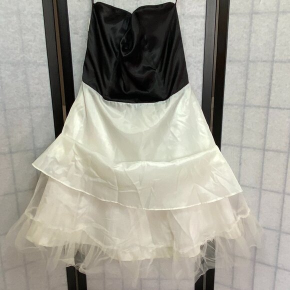 Gunne Sax Strapless Tulle Net Ballet Sweetheart Neck Sparkle Dress Bow Waist 7 - Picture 6 of 15